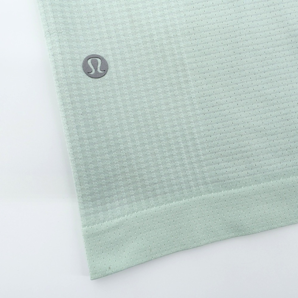Lululemon Shirt Mens Large Green Short Sleeve Metal Vent Tech Workout Gym Logo - Picture 3 of 7